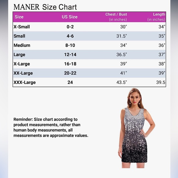 Women's red sequin dress 2x - Picture 3 of 4